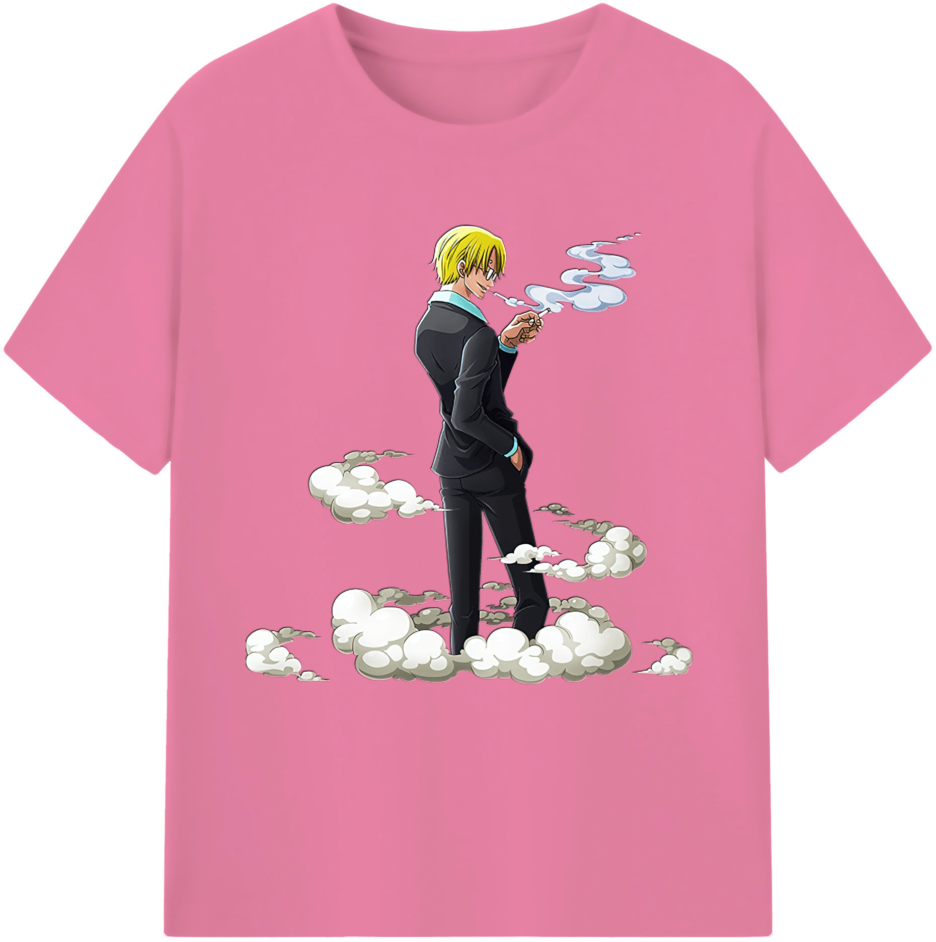 （画像用） ワンピース サンジ ONE PIECE Sanji 綿100％半袖Tシャツ（フロントプリント）